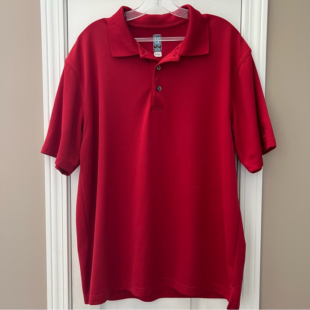 PGA Tour Airflux Men's Red Polo Shirt Size XL